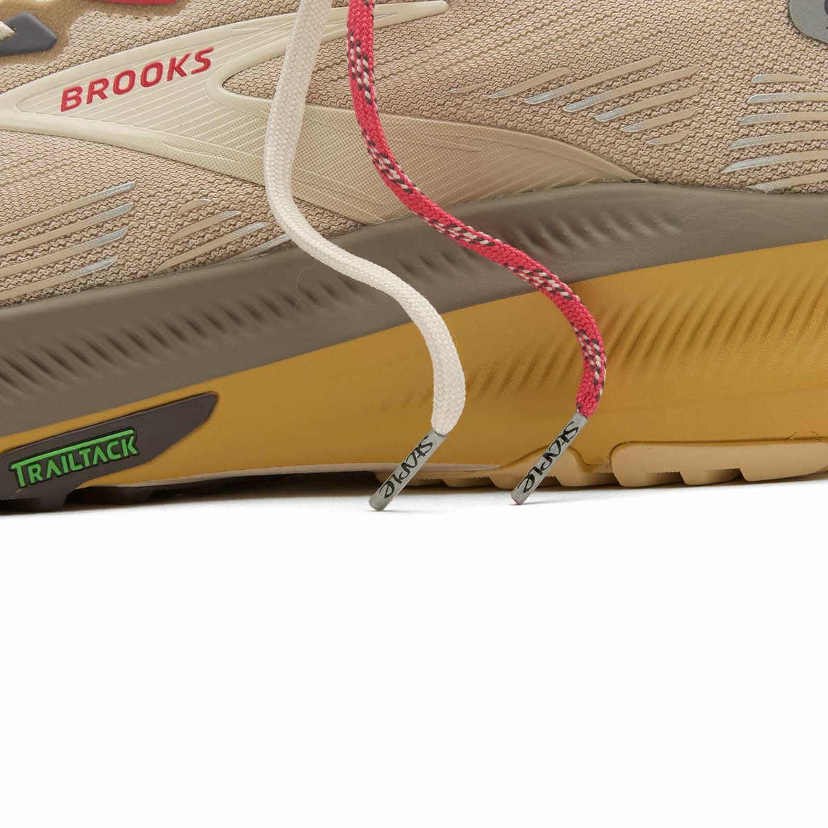 Brooks Men's x STAPLE Ghost Trail Sneaker in Feather Grey/Driftwood/Wheat