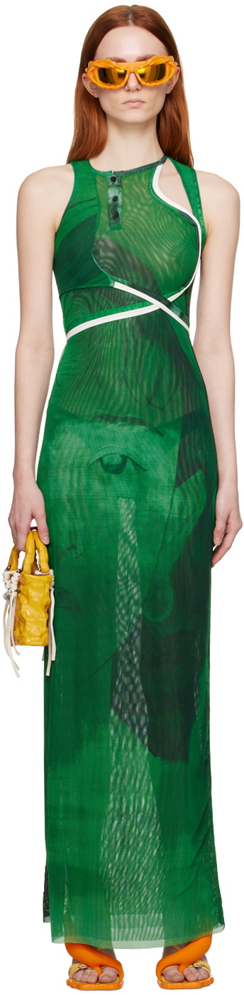 Ottolinger Green Cutout Maxi Dress Ottolinger
