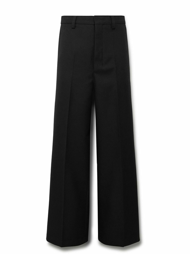 Photo: AMI PARIS - Wide-Leg Wool-Twill Trousers - Black