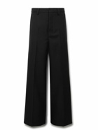 AMI PARIS - Wide-Leg Wool-Twill Trousers - Black