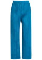 Pleats Please Issey Miyake Pleated Wide-leg Trousers Blue