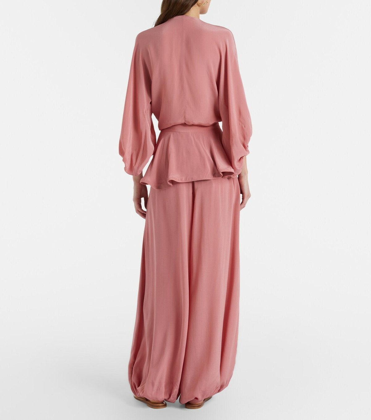 Adriana Degreas Solid Peplum balloon pants