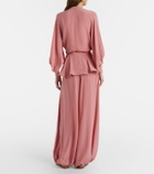 Adriana Degreas Solid Peplum balloon pants