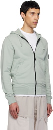 Stone Island Green 6100061 Organic Cotton Fleece Hoodie