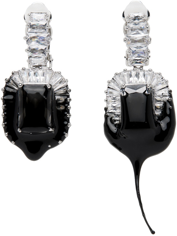Photo: Ottolinger Silver & Black Diamond Dip Earrings