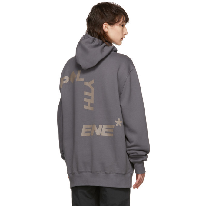 Polythene* Optics Grey Logo Vertical Hoodie