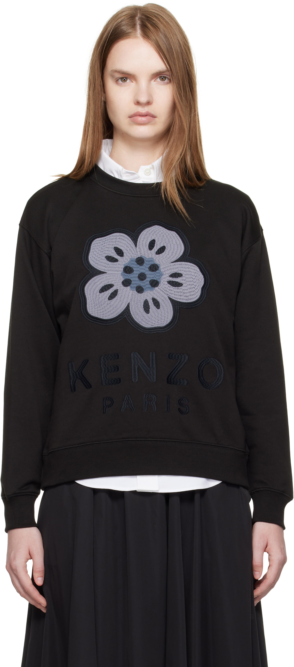 Kenzo Black Kenzo Paris 'Boke Flower' Embroidered Sweatshirt