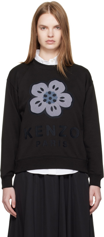 Photo: Kenzo Black Kenzo Paris 'Boke Flower' Embroidered Sweatshirt