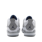 Air Jordan Men's 4 Retro TD Sneakers in White/Midnight Navy/Smoke Grey