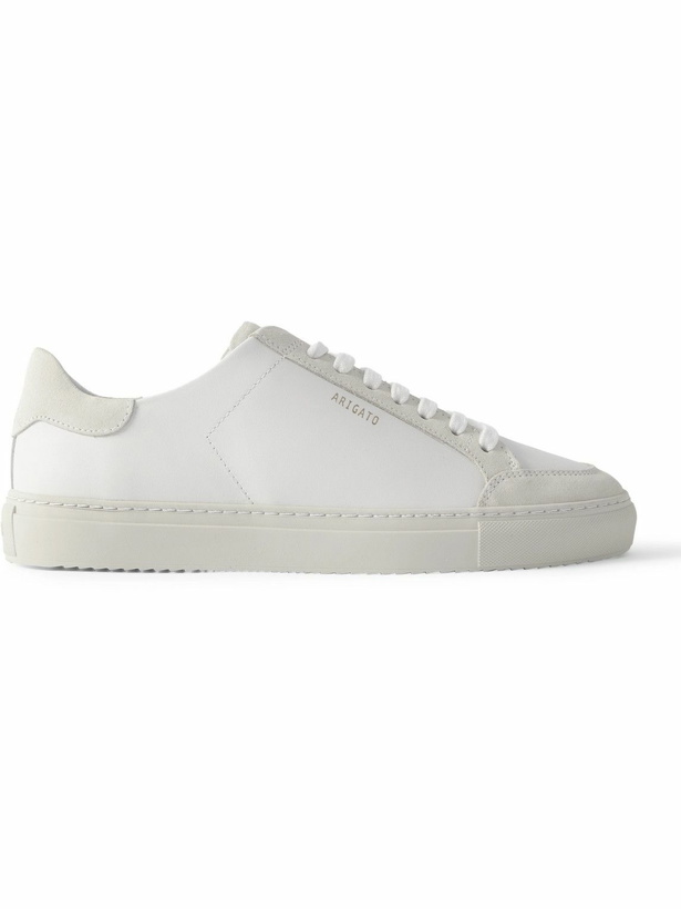 Photo: Axel Arigato - Clean 90 Suede-Trimmed Leather Sneakers - Neutrals