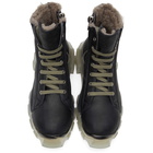 Rick Owens Black Shearling Mega Bozo Tractor Boots