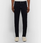 Incotex - Slim-Fit Stretch-Cotton Corduroy Trousers - Men - Navy