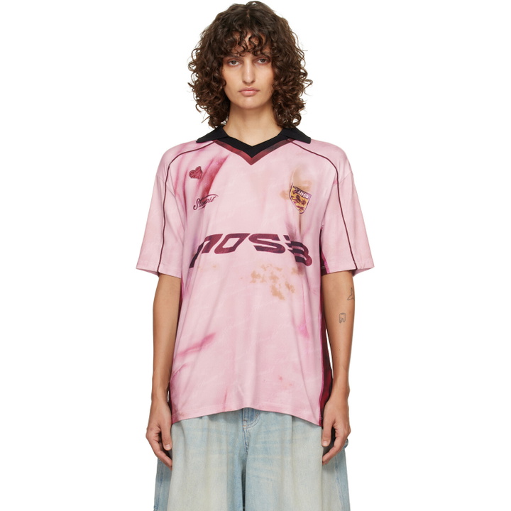 Photo: Andersson Bell Pink Printed Football Jersey T-shirt
