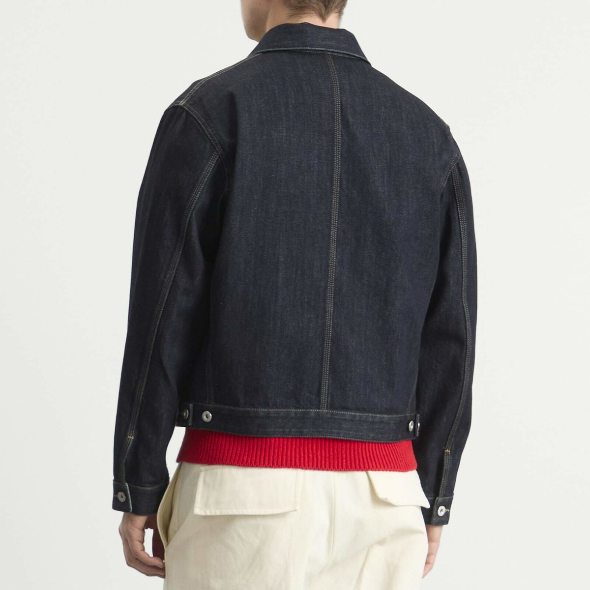 Jil Sander Men's Boxy Denim Jacket in Magnet