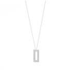 Le Gramme Small Rectangle Pendant Necklace