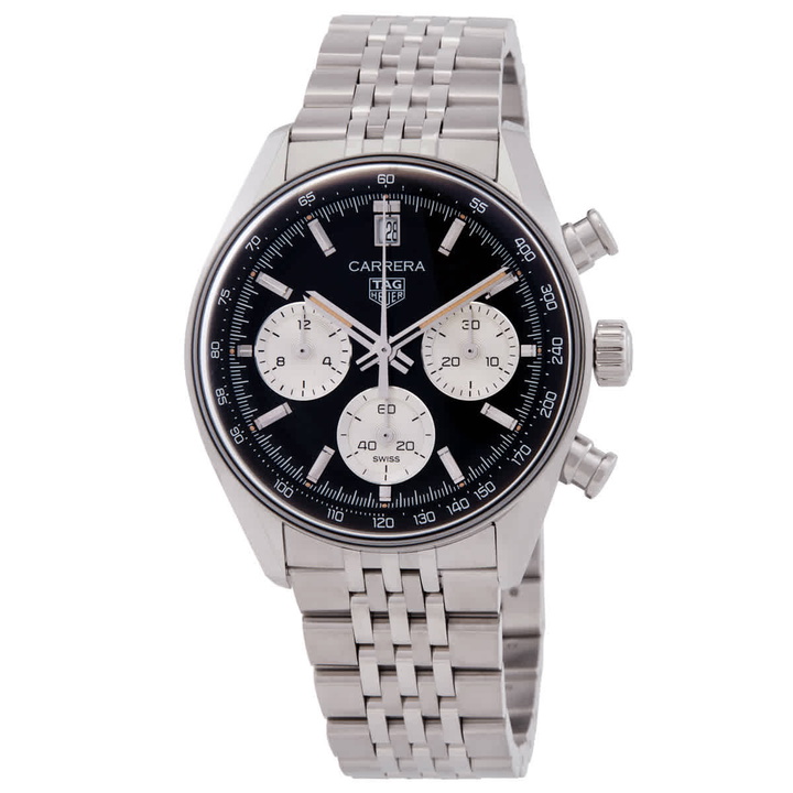 Photo: Tag Heuer Carrera Chronograph Automatic Black Dial Mens Watch CBS2210.BA0048