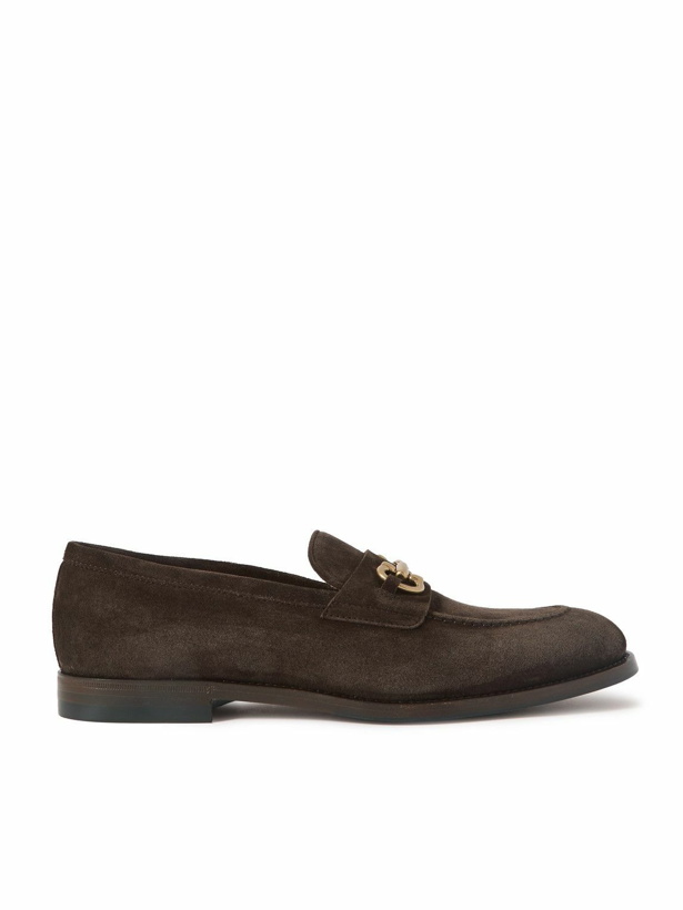 Photo: Brunello Cucinelli - Horsebit-Embellished Suede Loafers - Brown