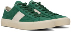 TOM FORD Green Leather Cambridge Sneakers