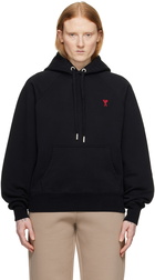 AMI Paris Black Ami de Cœur Hoodie