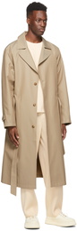 LE17SEPTEMBRE Beige Twill Single-Breasted Trench Coat