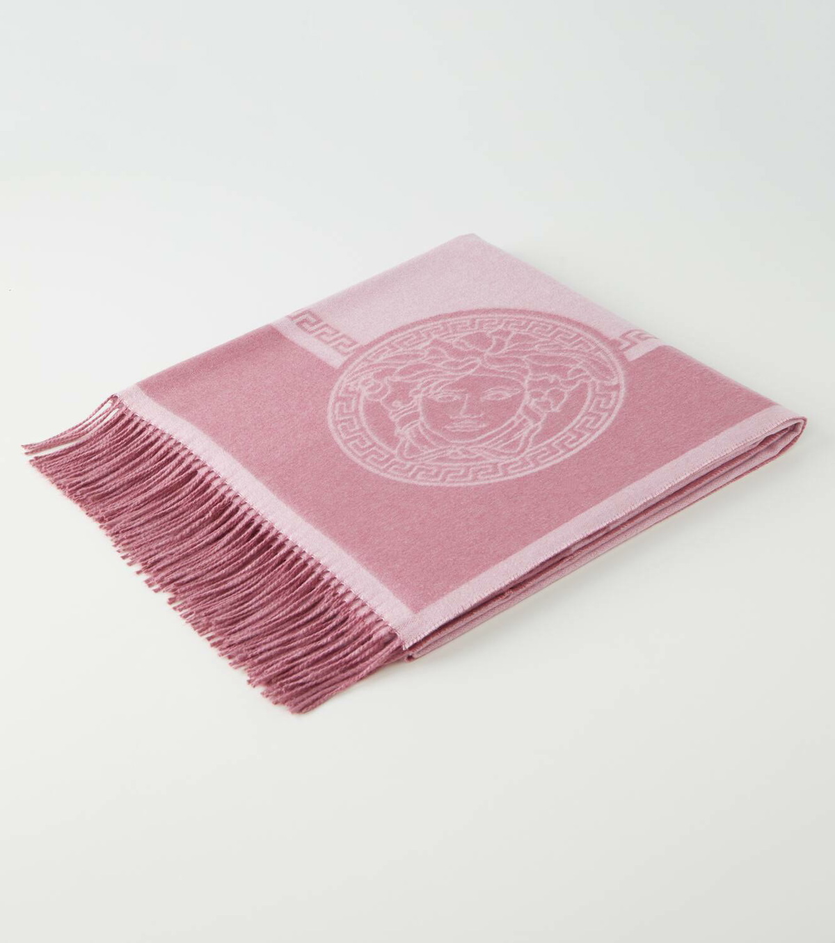 Versace Home Icon fringed silk and cashmere blanket