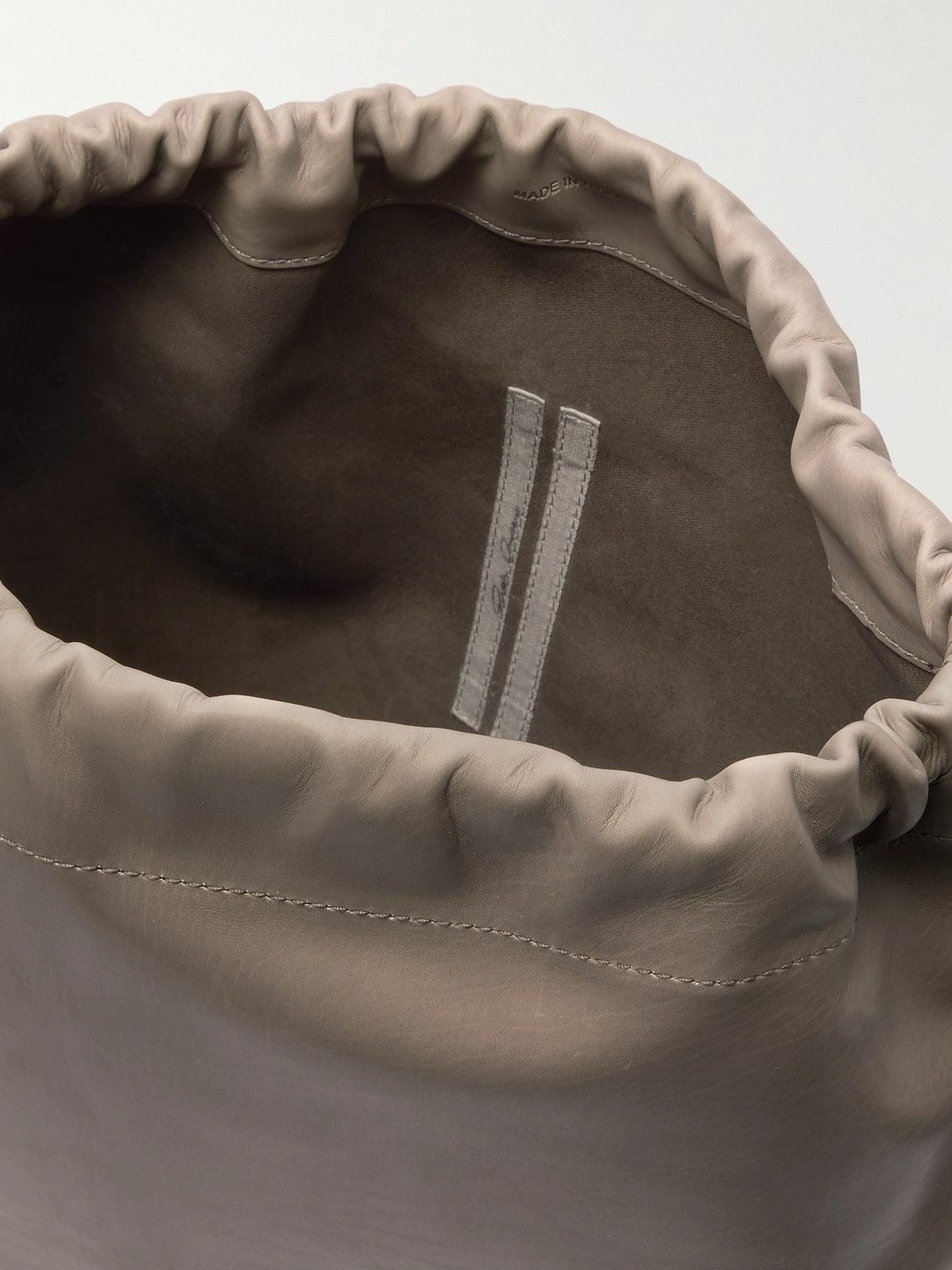 Rick Owens - Embellished Leather Drawstring Backpack