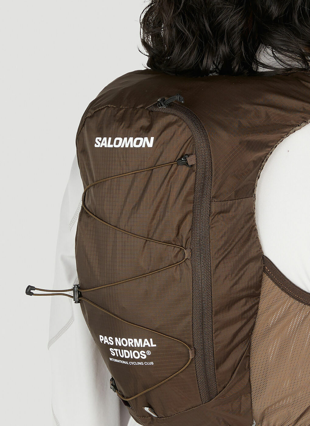 Salomon x Pas Normal Studios - Active Skin 8 Bag in Dark Brown