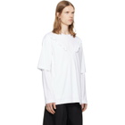 Simone Rocha White Ruffle Slash Layered Long Sleeve T-shirt