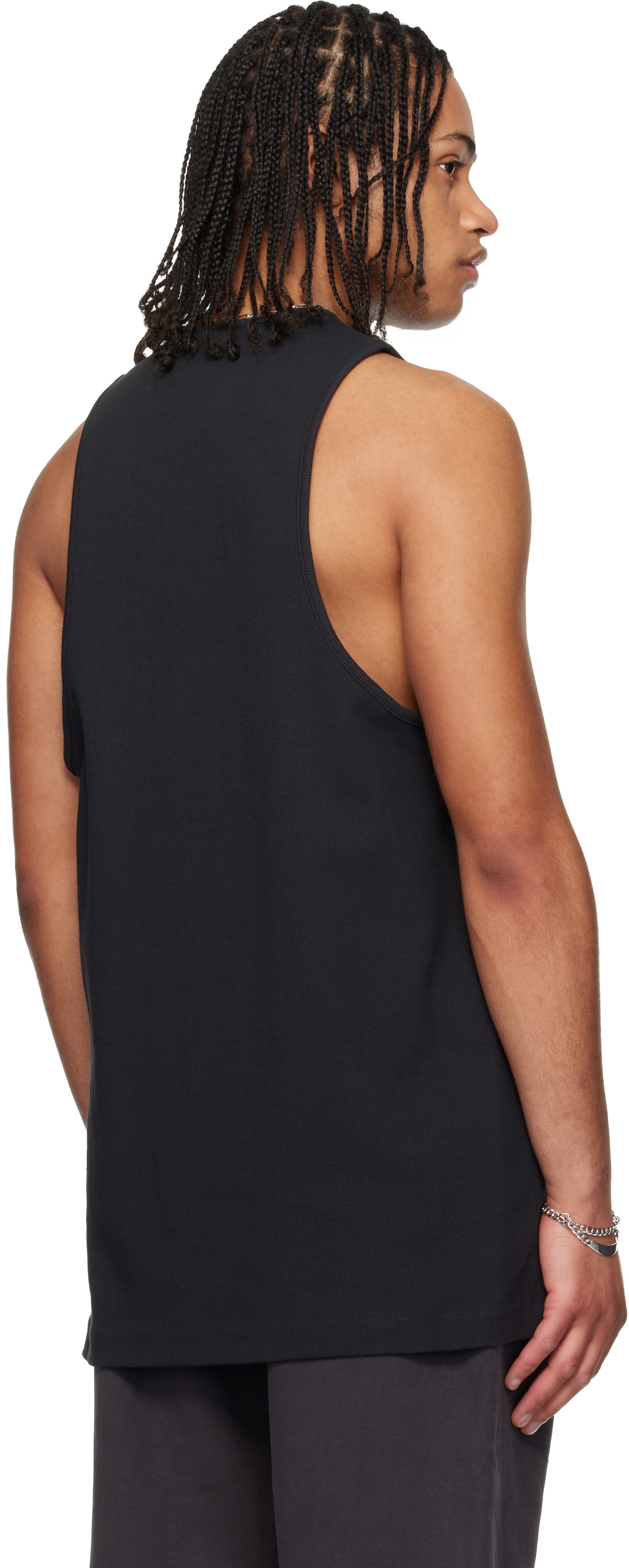 Fear of God ESSENTIALS Black Rib Tank Top