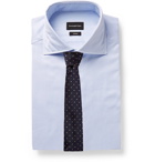 Ermenegildo Zegna - Light-Blue Cutaway-Collar Striped Cotton Shirt - Men - Light blue