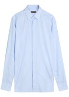 Tom Ford Striped Cotton Shirt Light Blue