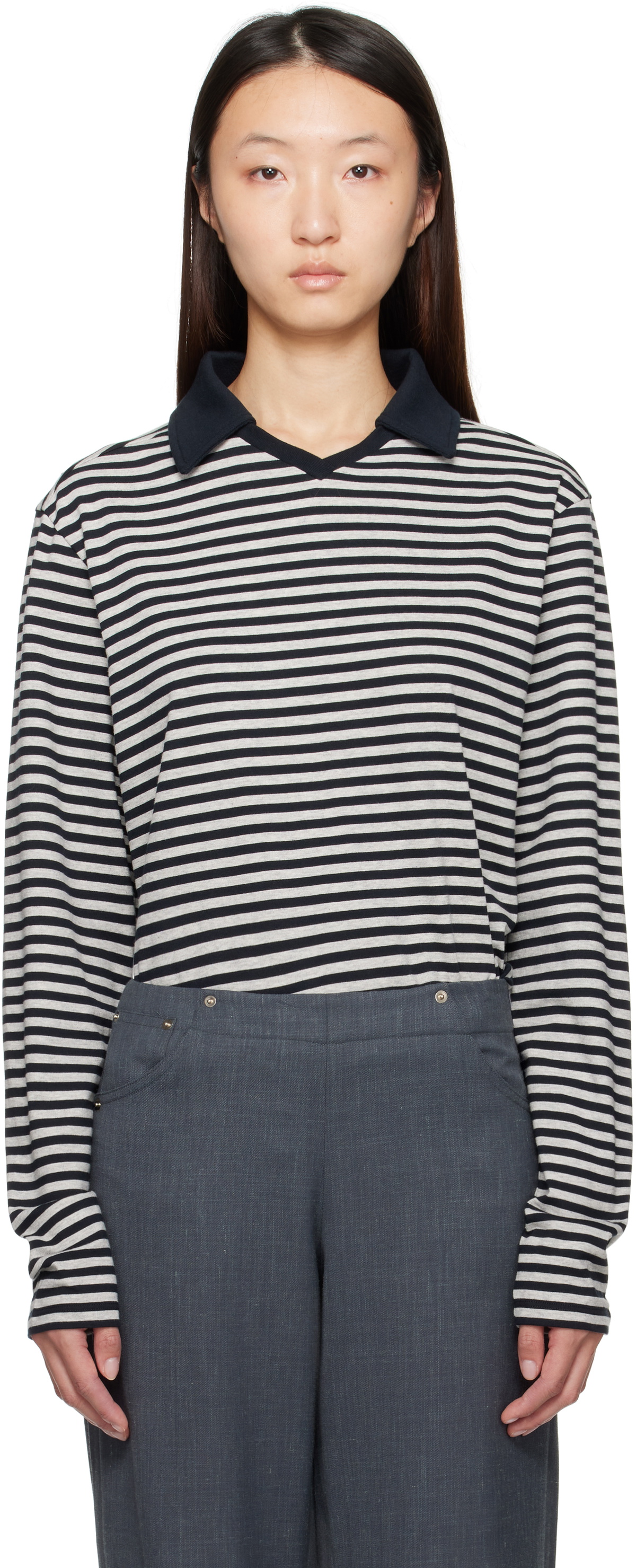 Paloma Wool Navy & Gray Gondolieri B Polo Paloma Wool