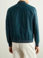 Zegna - Nubuck Bomber Jacket - Blue
