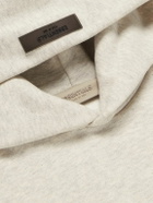 Fear of God Essentials Kids - Logo-Flocked Cotton-Blend Jersey Hoodie - Neutrals