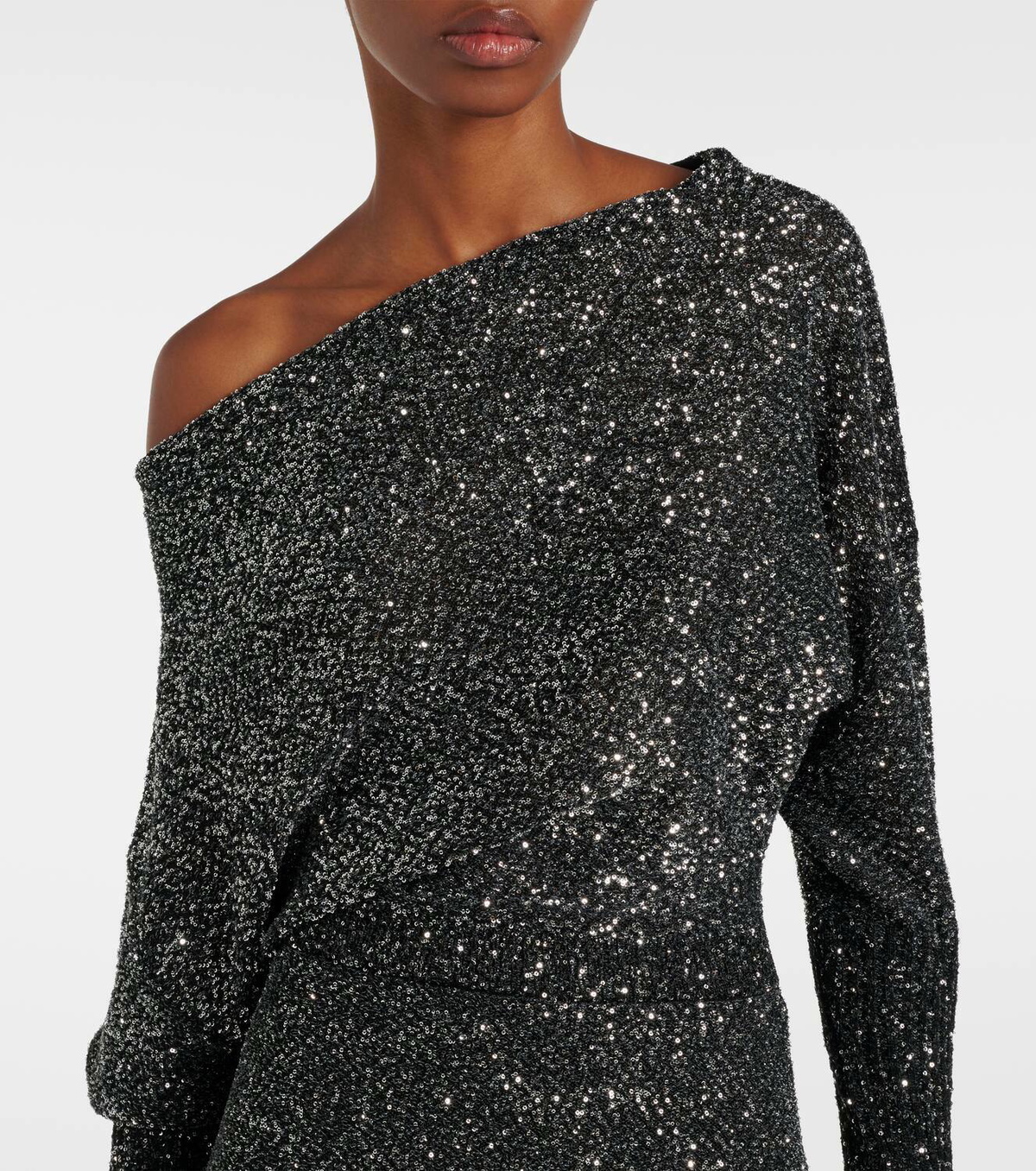 max mara sequin dresses Max Mara Sequin Embroidered Fitted Dress