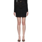 Versace Black Denim High-Waisted Skirt