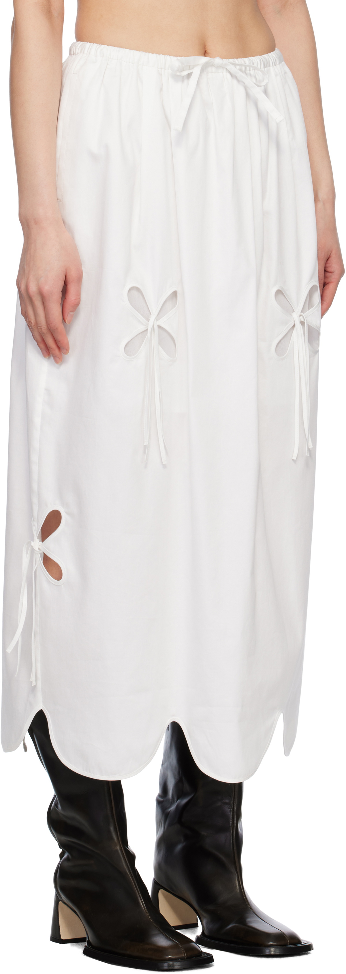 J.Kim White Petal Sun Maxi Skirt