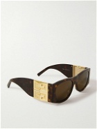 Givenchy - Rectangular-Frame Gold-Tone and Tortoiseshell Acetate Sunglasses