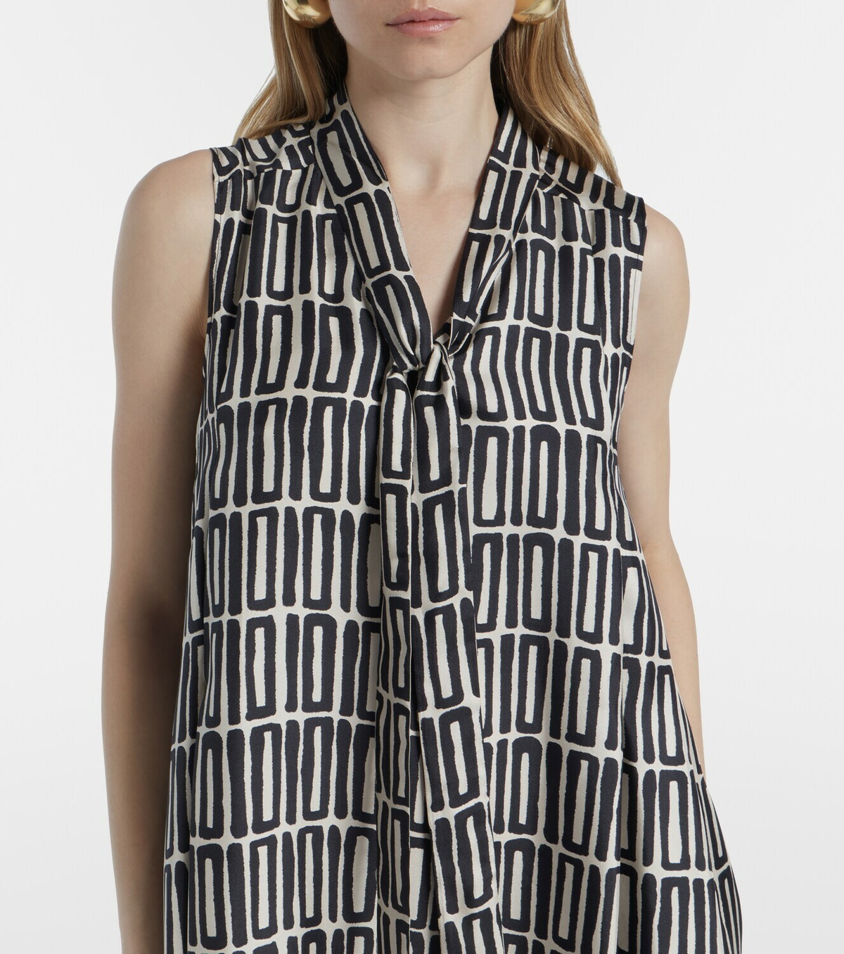 'S Max Mara Jackie silk twill midi dress