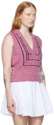 GANNI SSENSE Exclusive Pink Wool Vest