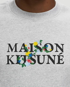 Maison Kitsune Maison Kitsune Flowers Comfort Sweatshirt Grey - Mens - Sweatshirts