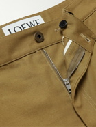 Loewe - Straight-Leg Cotton-Canvas Trousers - Brown