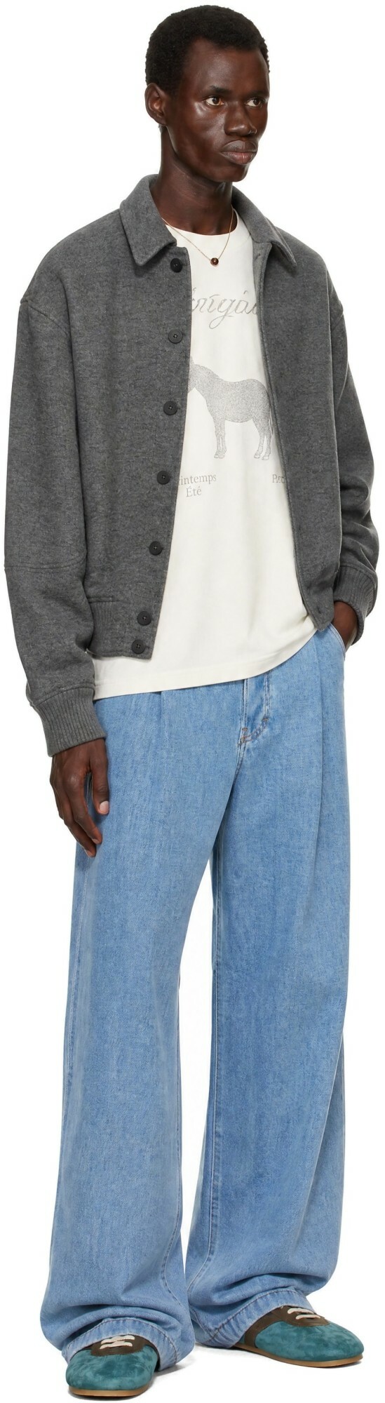 JACQUEMUS Gray 'The Feltro Bomber' Jacket