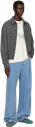JACQUEMUS Gray 'The Feltro Bomber' Jacket