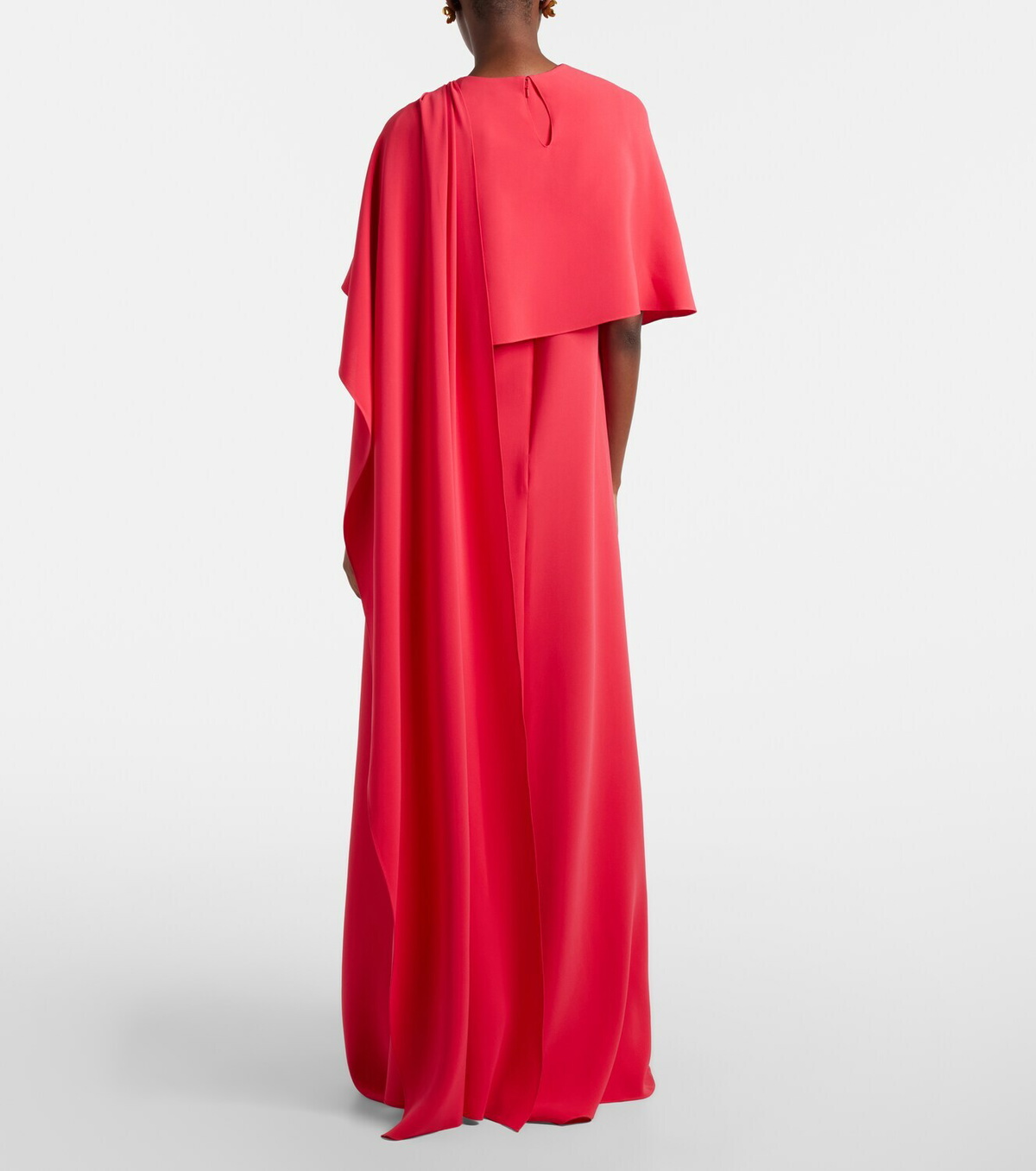 Oscar de la Renta Embellished silk-blend georgette gown
