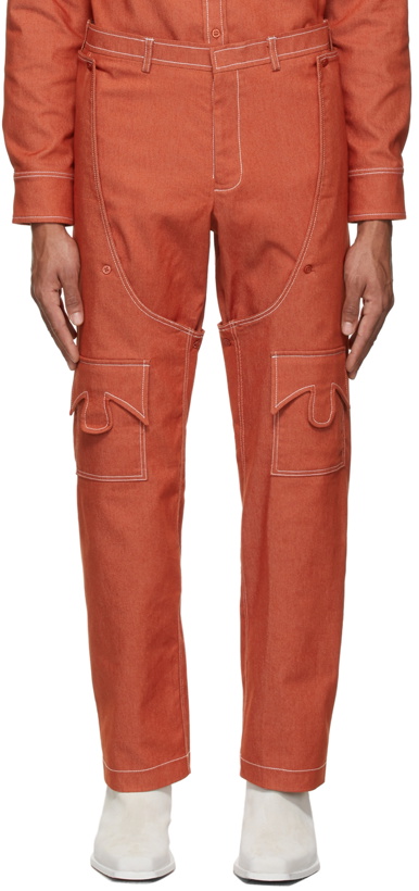 Photo: Thebe Magugu Orange Chambray Trousers