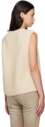 R13 Beige Deep Armhole Vest