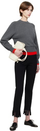 High Sport Black Fringe Louis Trousers