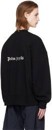 Palm Angels Black Embroidered Sweatshirt