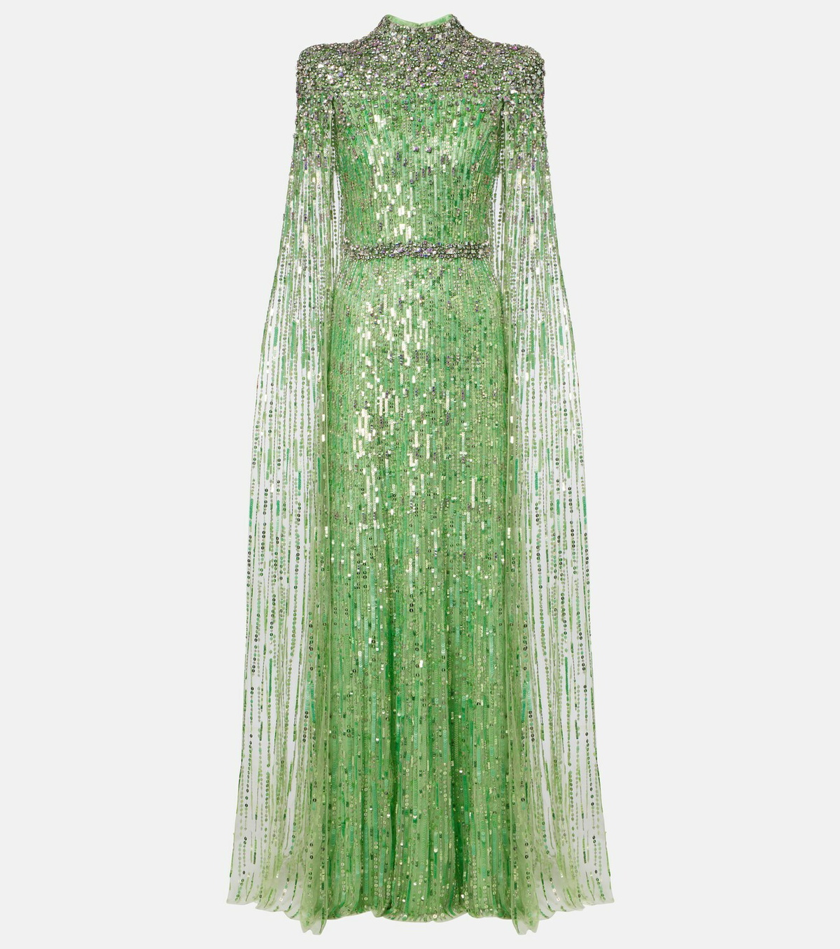 Jenny Packham Opera embellished caped gown